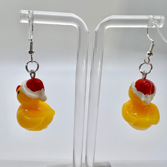 Rubber Duck Earrings - Duck Duck Jeep - Animal Earrings - Picture 3 of 5